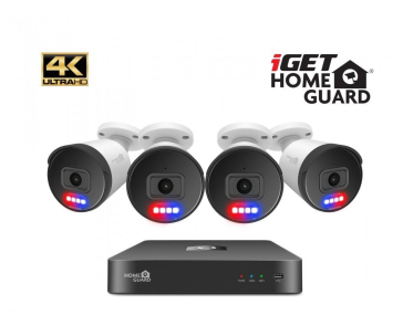 iGET HOMEGUARD HGNVK88504 - PoE 4K UltraHD NVR CCTV 8CH + 4x kamera