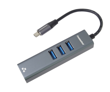 PREMIUMCORD Adaptér USB-C na Gigabit 10/100/1000Mbps + 3x USB3.0 konektor