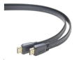 PREMIUMCORD HDMI High Speed + Ethernet plochý kabel, zlacené konektory, 5m