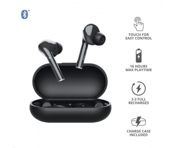 TRUST sluchátka Nika Touch Bluetooth Wireless Earphones - black