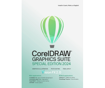 CorelDRAW Graphics Suite Special Edition 2024 CZ/PL ESD + Vision FX 2.0