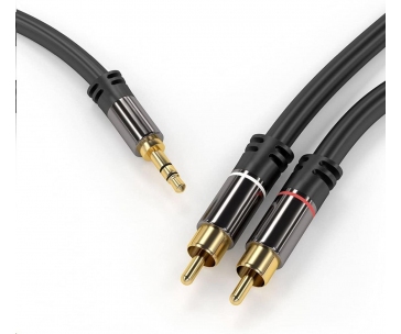 PREMIUMCORD kabel, Jack 3.5mm-2xCINCH M/M 5m