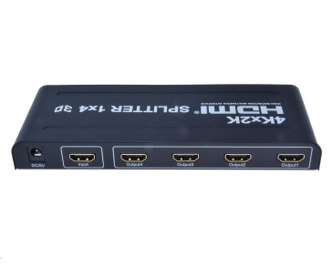 PremiumCord HDMI splitter 1-4 porty, kovové pouzdro, 4K, FULL HD, 3D