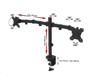 Nejlevnější dvoumonitorový držák Ergosolid FN40
