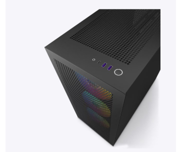 NZXT skříň H7 Flow RGB edition / ATX / 3x 140 mm fan / USB-C / 2x USB / prosklená bočnice / mesh panel / RGB / černá