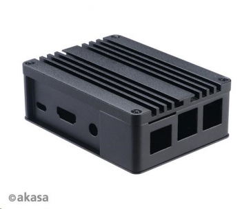 AKASA krabička pro Raspberry Pi 3 a Asus Tinker/S, Extended Aluminium, with Thermal Modules (SD Slot concealed)