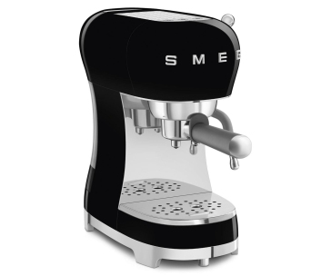 Smeg ECF02BLEU, ruční kávovar na espresso, 1350 W, 15 bar, termoblok, pasivní ohřívač šálků, černý