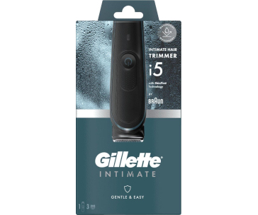 Gillette Intimate Trimmer i5 zastřihávač chlooupků, voděodolný, bezdrátový, šetrný k intimní pokožce