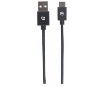 MANHATTAN kabel Hi-Speed USB-C, C Male / A Male, 3m, černý