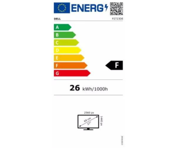 DELL LCD P2723DE - 27"/IPS/LED/QHD/2560x1440/16:9/60Hz/8ms/1000:1/350 cd/m2/HDMI/DP/Pivot/VESA3YNBD (210-BDEH)