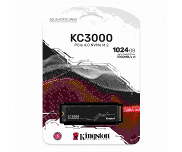 Kingston SSD 1TB (1024GB) KC3000 M.2 2280 NVMe™ PCIe Gen 4 (R 7000MB/s; W 6000MB/s)