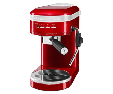 KitchenAid Artisan 5KES6503ECA kávovar, pákové espresso, 1470 W, 15 bar, parní tryska, doubleshot, červená