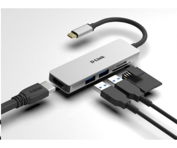 D-Link DUB-M530 5-in-1 USB-C Hub with HDMI and SD/microSD Card Reader