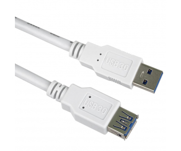 PremiumCord Prodlužovací kabel USB 3.0 Super-speed 5Gbps A-A, MF, 9pin, 2m, bílá