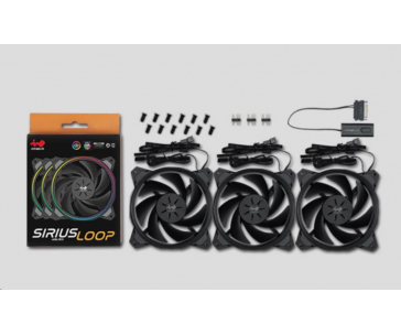 IN WIN Ventilátor Sirius Loop ASL120, RGB,  Triple pack