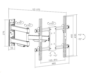 Držák LED LCD Tv Fiber Mounts RAPTOR