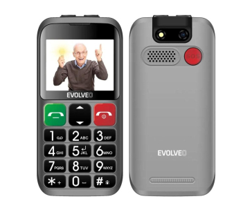 EVOLVEO Mobilní telefon pro seniory s nabíjecím stojánkem  EasyPhone ET, stříbrná