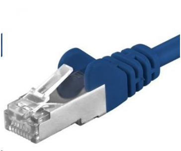 PREMIUMCORD Patch kabel CAT6a S-FTP, RJ45-RJ45, AWG 26/7 2m modrá