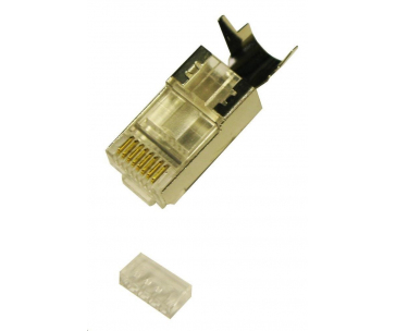 Konektor STP RJ45 (8p8c), Cat6A/Cat7, skládaný, drát (prodej po 10 ks)