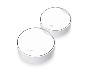 TP-Link Deco X50-PoE (2-pack) WiFi6 Mesh (AX3000,2,4GHz/5GHz,1x2,5GbELAN/WAN,1xGbELAN/WAN,1xPoE)