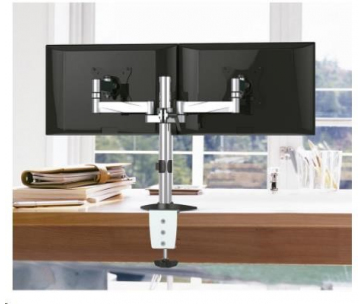 Polohovatelný stolní držák na 2 monitory Fiber Mounts M71C4