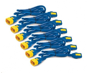 APC Power Cord Kit (6 ks), Locking, C13 to C14, 1.2m, Blue