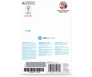 HP Matte FSC Photo Paper 4x6 25 sheets