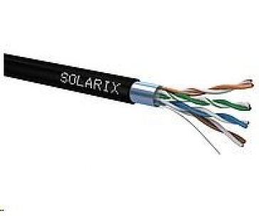 Instalační kabel Solarix venkovní FTP, Cat5E, drát, PE, box 305m SXKD-5E-FTP-PE