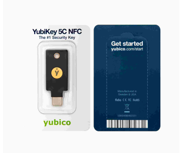 YubiKey 5C NFC - USB-C, klíč/token s vícefaktorovou autentizaci (NFC), podpora OpenPGP a Smart Card (2FA)