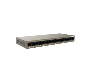 Tenda TEG1016M - 16-port Gigabit Ethernet Switch, 10/100/1000 Mbps, Fanless, Kov