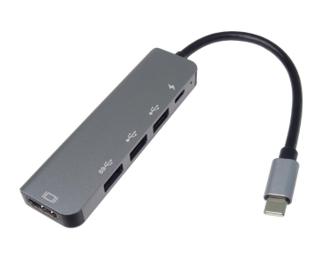 PremiumCord Adaptér USB-C na HDMI + USB3.0 + 2x USB2.0 + PD(power delivery)