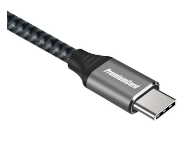 PREMIUMCORD Kabel USB-C (USB 3.2 Gen 2, 3A, 60W, 20Gbit/s) bavlněný oplet, 1,5m