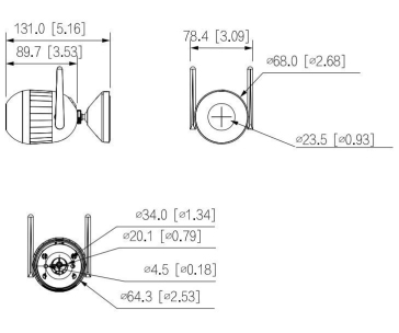 DAHUA IPC-F2CP-LED-0280B, 2MPx, CMOS 1/3", objektiv 2,8 mm, DWDR, IP67