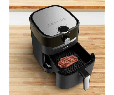 TEFAL EY501815 Easy Fry & Grill horkovzdušná fritéza, fritování a grilování, 4,2 l, 1550 W, mechanické ovládání, černá