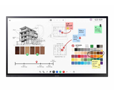 Sharp PN-LA862 LFD 86",Interaktivní plochý panel 2,18 m, LCD 500 cd/m2 4K Ultra HD Černá Dotyková obrazovka 24/7