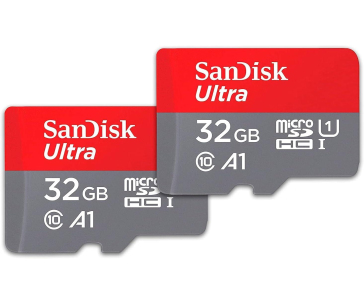 SanDisk MicroSDHC karta 32GB Ultra (R:120/W:120 MB/s, UHS-I, C10), 2-Pack