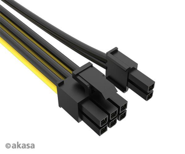 Rozbaleno - AKASA adaptér 12V ATX 8-Pin to PCIe 6+2 pin Adapter Cable