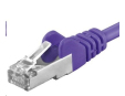 PREMIUMCORD Patch kabel CAT6a S-FTP, RJ45-RJ45, AWG 26/7 7m fialová