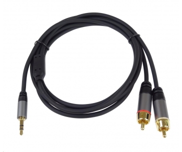 PREMIUMCORD kabel, Jack 3.5mm-2xCINCH M/M 3m