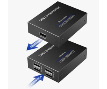 PREMIUMCORD 4-port USB 2.0 extender po Cat5/Cat5e/Cat6 do 150m