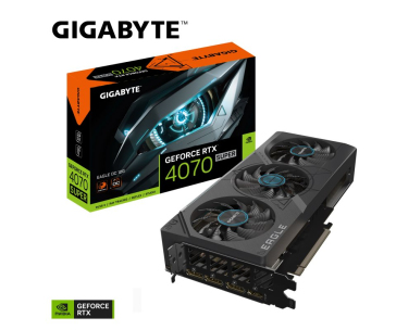 GIGABYTE VGA NVIDIA GeForce RTX 4070 SUPER EAGLE OC 12G, 12G GDDR6X, 3xDP, 1xHDMI