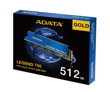 ADATA SSD 512GB LEGEND 700 GOLD, PCIe Gen3 x4, M.2 2280, (R:2000/ W:1600MB/s), BEZ ADATA HEATSINKU