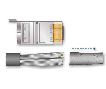 UBNT TOUGHCable Carrier [Level 2, SFTP kabel, drát, outdoor, CAT5e, 24AWG, 305m] - poškozené boční úchyty