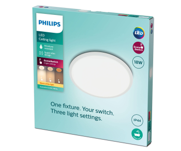 PHILIPS stropní světlo Superslim CL550 SS RD 18W 27K W WVIP4406 - bílá