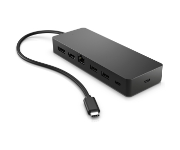 HP dock -  Universal USB-C Multiport Hub (2x USB-A 3.2, 1xUSB-C, 1xHDMI 2.0, 1xDP 1.2, USB-C 65W, RJ45, bez zdroje