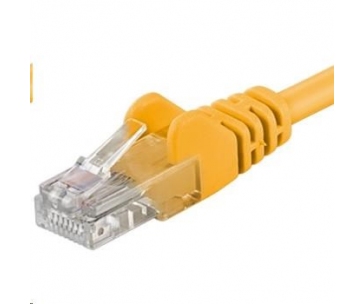 PREMIUMCORD Patch kabel UTP RJ45-RJ45 CAT5e 0.5m žlutá