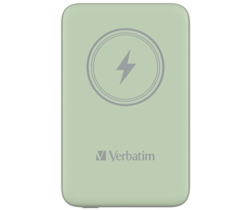 VERBATIM Powerbanka Charge 'n' Go, Magnetická, 10000 mAh, USB-C, Zelená