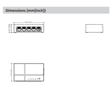 Dahua PFS3005-5ET-L-V2, Ethernet Switch, 5 Portů, Unmanaged