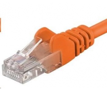 PREMIUMCORD Patch kabel UTP RJ45-RJ45 CAT5e 1m oranžová