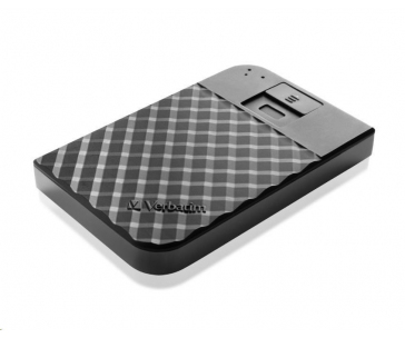 VERBATIM HDD 2TB Fingerprint Secure Portable Hard Drive, Black GDPR